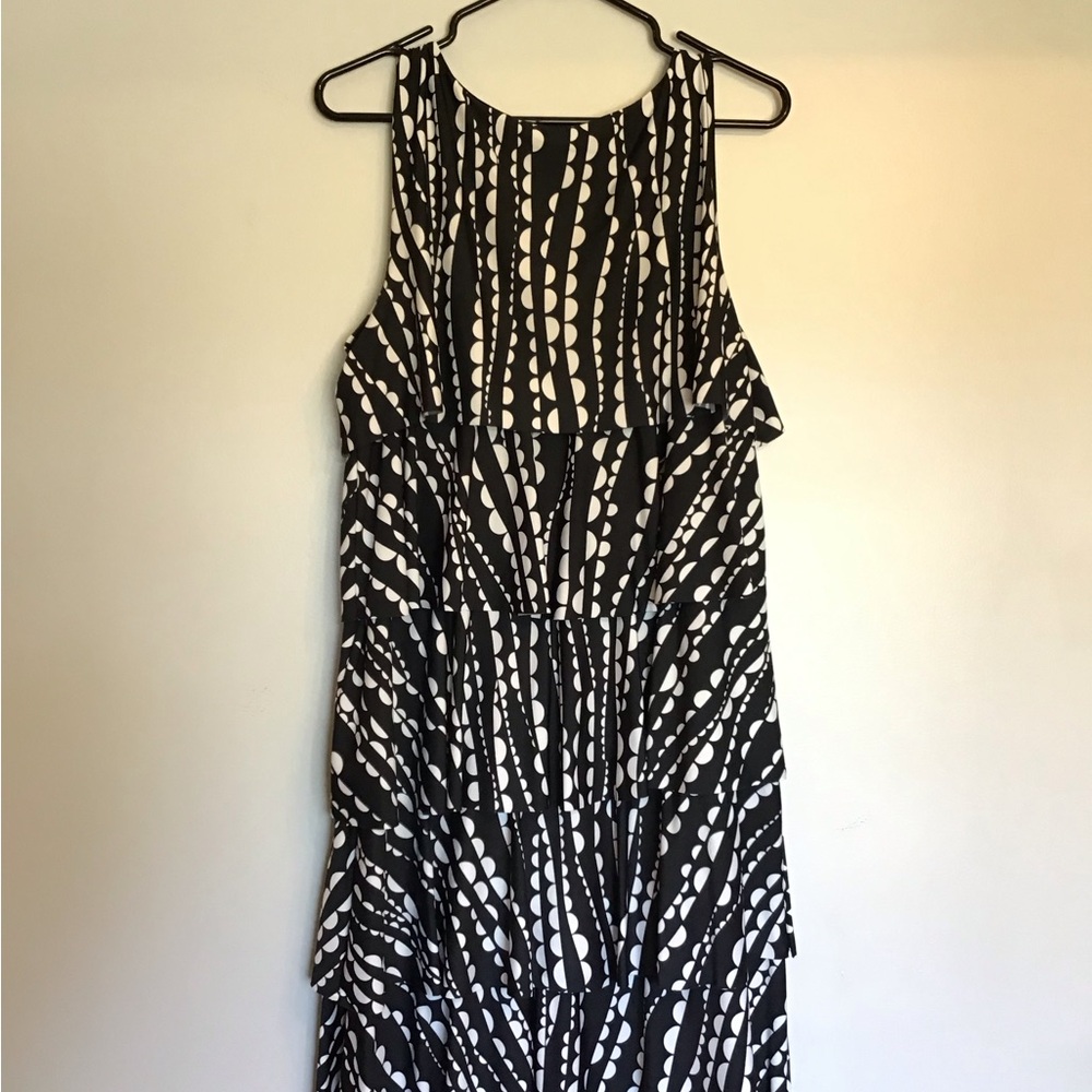 Notations dress with polkadots and ruffles